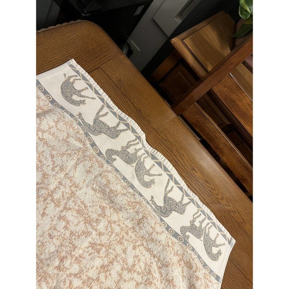 Vintage Creative Bath Tribal Giraffe Design Bath Towel Embroidered EUC - Picture 12 of 16